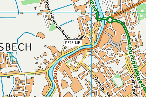 PE13 1JR map - OS VectorMap District (Ordnance Survey) PE13 1JR map - OS VectorMap District (Ordnance Survey)