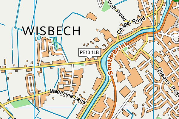 PE13 1LB map - OS VectorMap District (Ordnance Survey) PE13 1LB map - OS VectorMap District (Ordnance Survey)