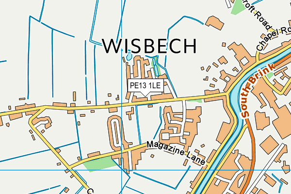 PE13 1LE map - OS VectorMap District (Ordnance Survey) PE13 1LE map - OS VectorMap District (Ordnance Survey)