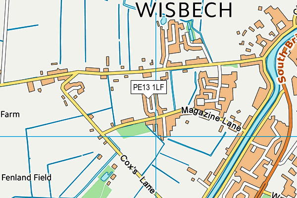 PE13 1LF map - OS VectorMap District (Ordnance Survey) PE13 1LF map - OS VectorMap District (Ordnance Survey)