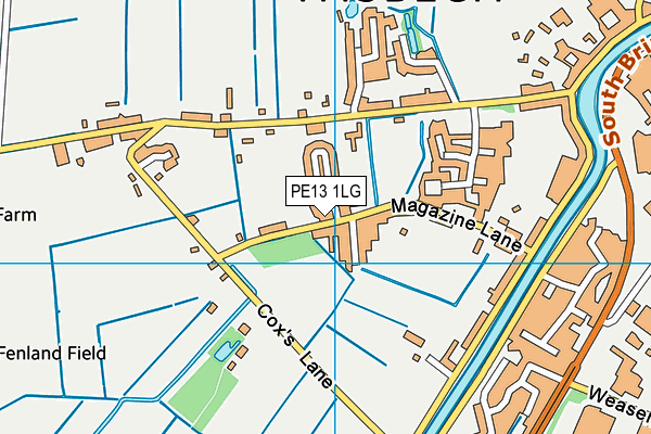 PE13 1LG map - OS VectorMap District (Ordnance Survey) PE13 1LG map - OS VectorMap District (Ordnance Survey)