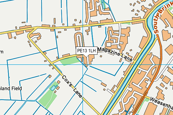 PE13 1LH map - OS VectorMap District (Ordnance Survey) PE13 1LH map - OS VectorMap District (Ordnance Survey)