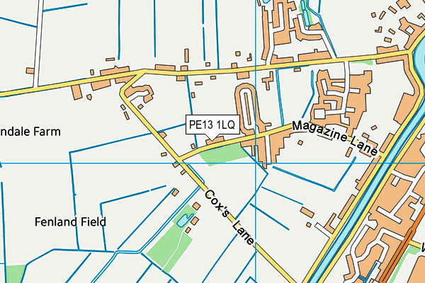 PE13 1LQ map - OS VectorMap District (Ordnance Survey) PE13 1LQ map - OS VectorMap District (Ordnance Survey)