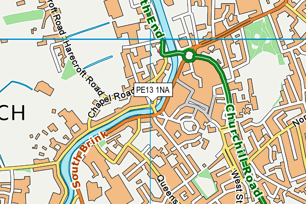 PE13 1NA map - OS VectorMap District (Ordnance Survey) PE13 1NA map - OS VectorMap District (Ordnance Survey)