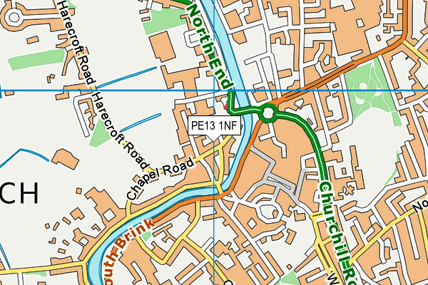 PE13 1NF map - OS VectorMap District (Ordnance Survey) PE13 1NF map - OS VectorMap District (Ordnance Survey)