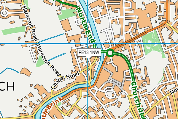 PE13 1NW map - OS VectorMap District (Ordnance Survey) PE13 1NW map - OS VectorMap District (Ordnance Survey)