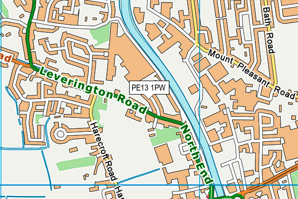 PE13 1PW map - OS VectorMap District (Ordnance Survey) PE13 1PW map - OS VectorMap District (Ordnance Survey)