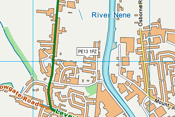PE13 1PZ map - OS VectorMap District (Ordnance Survey) PE13 1PZ map - OS VectorMap District (Ordnance Survey)