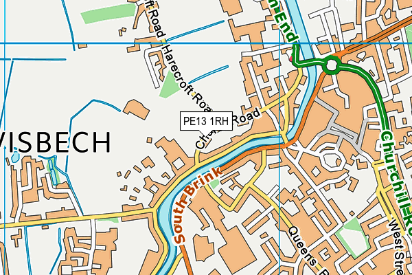 PE13 1RH map - OS VectorMap District (Ordnance Survey) PE13 1RH map - OS VectorMap District (Ordnance Survey)