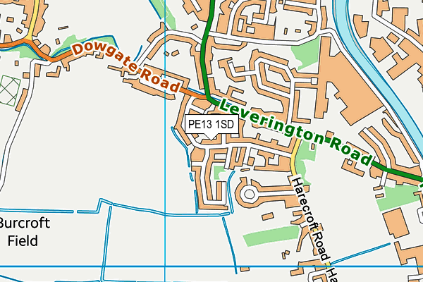 PE13 1SD map - OS VectorMap District (Ordnance Survey) PE13 1SD map - OS VectorMap District (Ordnance Survey)