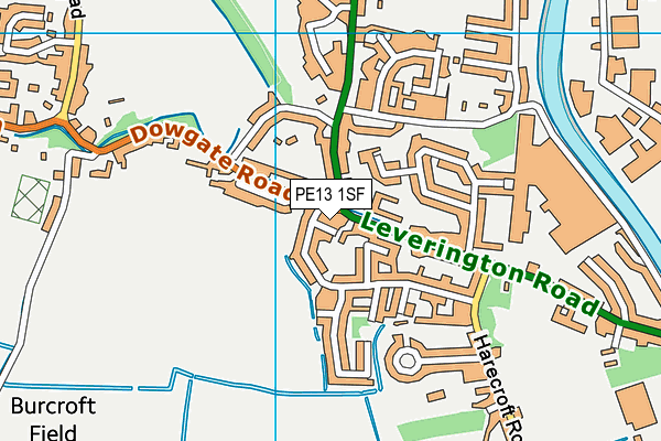 PE13 1SF map - OS VectorMap District (Ordnance Survey) PE13 1SF map - OS VectorMap District (Ordnance Survey)