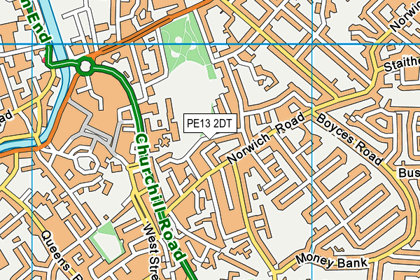 PE13 2DT map - OS VectorMap District (Ordnance Survey) PE13 2DT map - OS VectorMap District (Ordnance Survey)