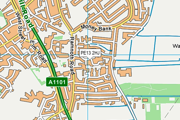 PE13 2HJ map - OS VectorMap District (Ordnance Survey) PE13 2HJ map - OS VectorMap District (Ordnance Survey)