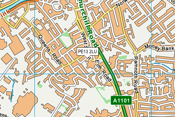 PE13 2LU map - OS VectorMap District (Ordnance Survey) PE13 2LU map - OS VectorMap District (Ordnance Survey)