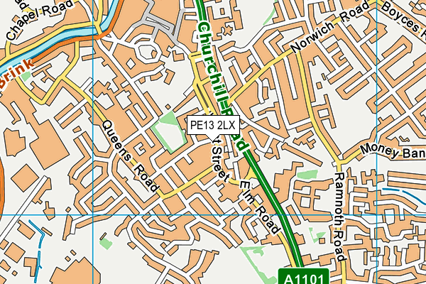PE13 2LX map - OS VectorMap District (Ordnance Survey) PE13 2LX map - OS VectorMap District (Ordnance Survey)