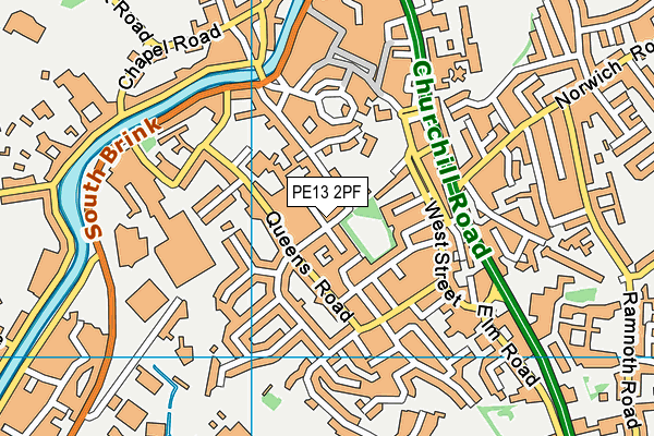PE13 2PF map - OS VectorMap District (Ordnance Survey) PE13 2PF map - OS VectorMap District (Ordnance Survey)