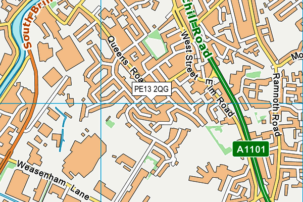 PE13 2QG map - OS VectorMap District (Ordnance Survey) PE13 2QG map - OS VectorMap District (Ordnance Survey)