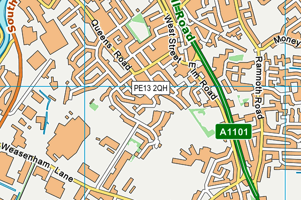 PE13 2QH map - OS VectorMap District (Ordnance Survey) PE13 2QH map - OS VectorMap District (Ordnance Survey)
