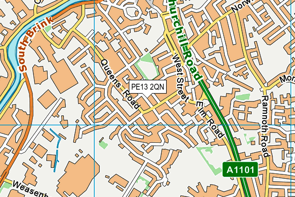 PE13 2QN map - OS VectorMap District (Ordnance Survey) PE13 2QN map - OS VectorMap District (Ordnance Survey)