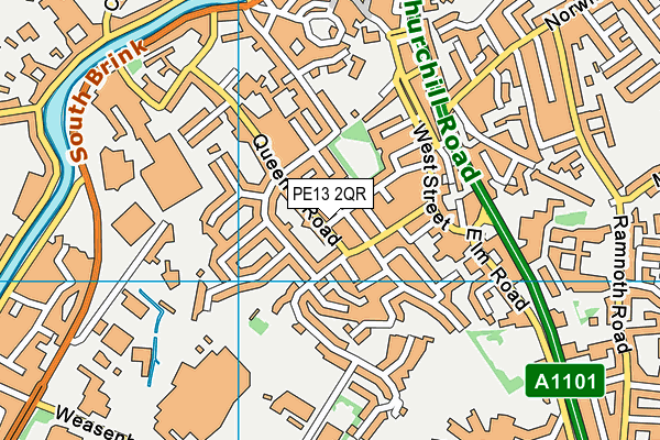PE13 2QR map - OS VectorMap District (Ordnance Survey) PE13 2QR map - OS VectorMap District (Ordnance Survey)