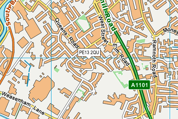 PE13 2QU map - OS VectorMap District (Ordnance Survey) PE13 2QU map - OS VectorMap District (Ordnance Survey)