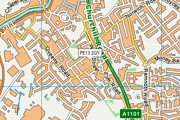 PE13 2QY map - OS VectorMap District (Ordnance Survey) PE13 2QY map - OS VectorMap District (Ordnance Survey)