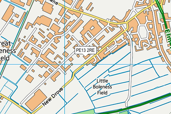 PE13 2RE map - OS VectorMap District (Ordnance Survey) PE13 2RE map - OS VectorMap District (Ordnance Survey)
