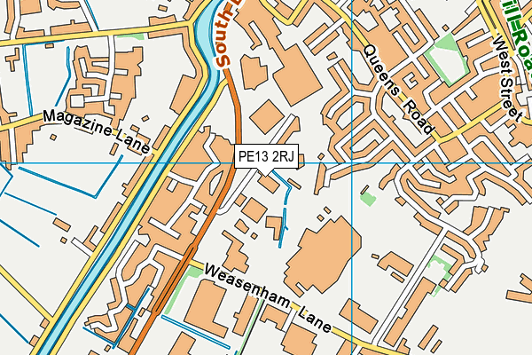 PE13 2RJ map - OS VectorMap District (Ordnance Survey) PE13 2RJ map - OS VectorMap District (Ordnance Survey)