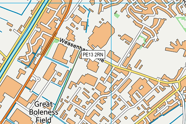PE13 2RN map - OS VectorMap District (Ordnance Survey) PE13 2RN map - OS VectorMap District (Ordnance Survey)