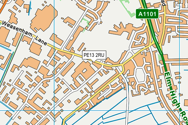 PE13 2RU map - OS VectorMap District (Ordnance Survey) PE13 2RU map - OS VectorMap District (Ordnance Survey)