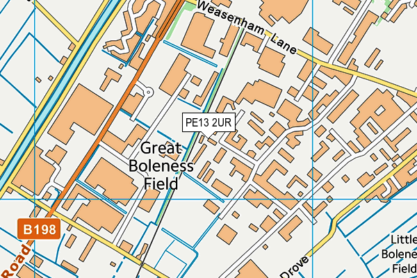 PE13 2UR map - OS VectorMap District (Ordnance Survey) PE13 2UR map - OS VectorMap District (Ordnance Survey)