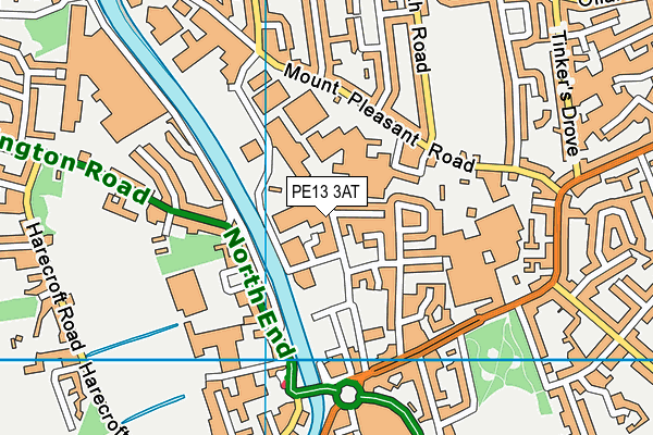 PE13 3AT map - OS VectorMap District (Ordnance Survey) PE13 3AT map - OS VectorMap District (Ordnance Survey)