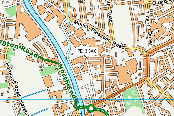 PE13 3AX map - OS VectorMap District (Ordnance Survey) PE13 3AX map - OS VectorMap District (Ordnance Survey)