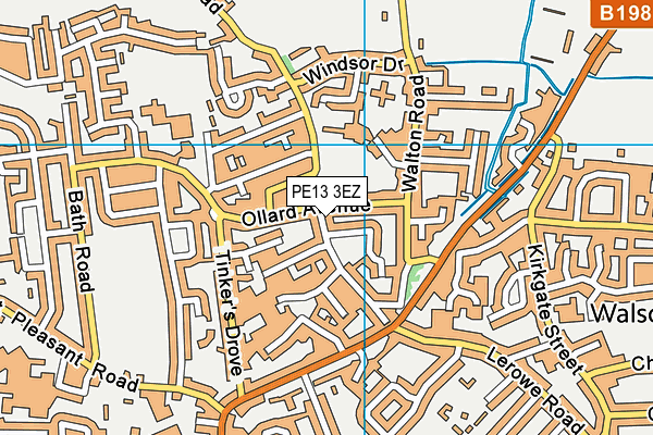PE13 3EZ map - OS VectorMap District (Ordnance Survey) PE13 3EZ map - OS VectorMap District (Ordnance Survey)