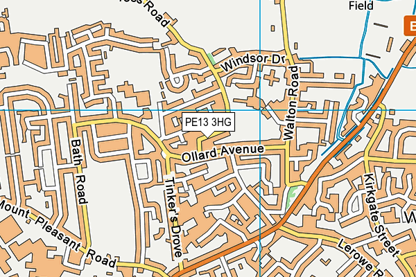 PE13 3HG map - OS VectorMap District (Ordnance Survey) PE13 3HG map - OS VectorMap District (Ordnance Survey)