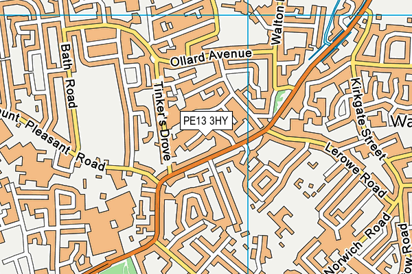 PE13 3HY map - OS VectorMap District (Ordnance Survey) PE13 3HY map - OS VectorMap District (Ordnance Survey)