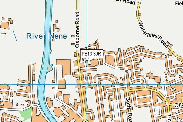 PE13 3JR map - OS VectorMap District (Ordnance Survey) PE13 3JR map - OS VectorMap District (Ordnance Survey)