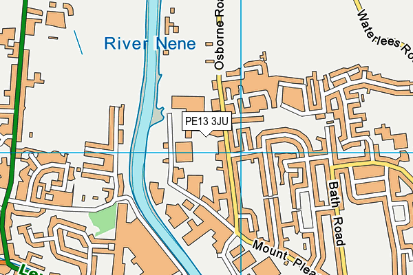 PE13 3JU map - OS VectorMap District (Ordnance Survey) PE13 3JU map - OS VectorMap District (Ordnance Survey)