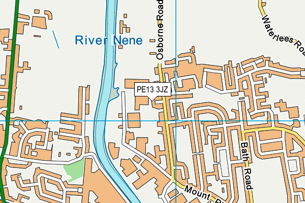PE13 3JZ map - OS VectorMap District (Ordnance Survey) PE13 3JZ map - OS VectorMap District (Ordnance Survey)