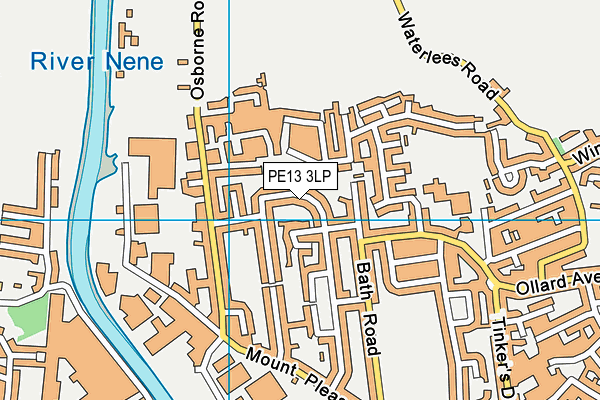 PE13 3LP map - OS VectorMap District (Ordnance Survey) PE13 3LP map - OS VectorMap District (Ordnance Survey)