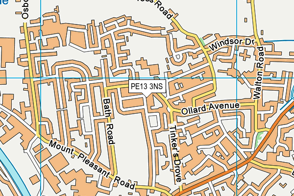 PE13 3NS map - OS VectorMap District (Ordnance Survey) PE13 3NS map - OS VectorMap District (Ordnance Survey)