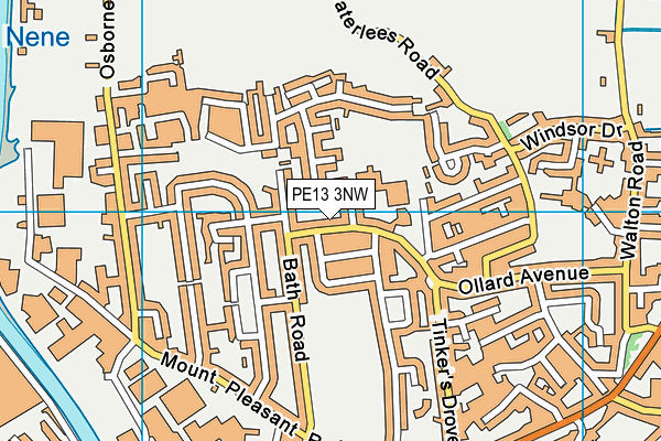 PE13 3NW map - OS VectorMap District (Ordnance Survey) PE13 3NW map - OS VectorMap District (Ordnance Survey)