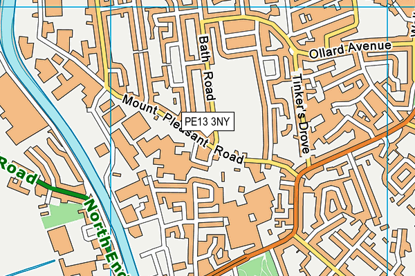 PE13 3NY map - OS VectorMap District (Ordnance Survey) PE13 3NY map - OS VectorMap District (Ordnance Survey)