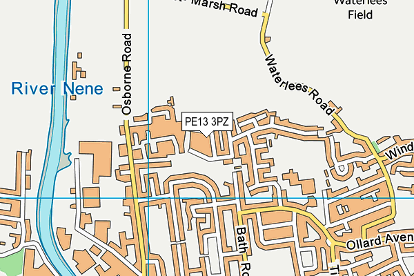 PE13 3PZ map - OS VectorMap District (Ordnance Survey) PE13 3PZ map - OS VectorMap District (Ordnance Survey)