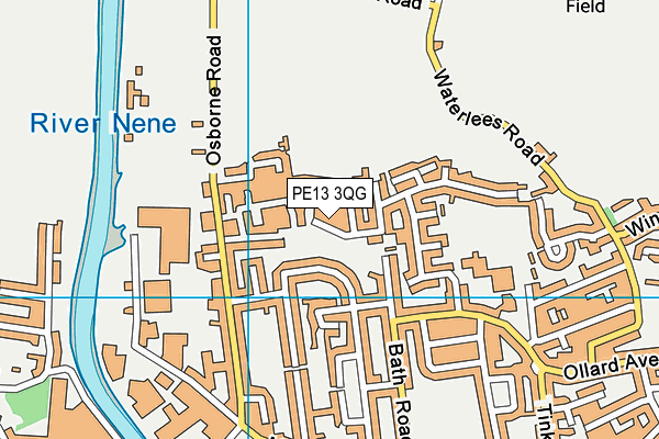 PE13 3QG map - OS VectorMap District (Ordnance Survey) PE13 3QG map - OS VectorMap District (Ordnance Survey)