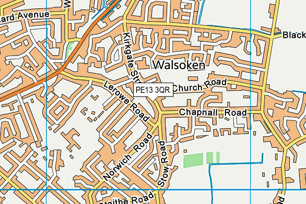PE13 3QR map - OS VectorMap District (Ordnance Survey) PE13 3QR map - OS VectorMap District (Ordnance Survey)