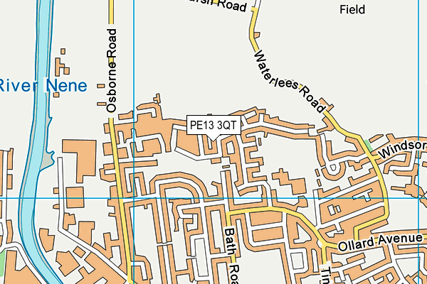 PE13 3QT map - OS VectorMap District (Ordnance Survey) PE13 3QT map - OS VectorMap District (Ordnance Survey)