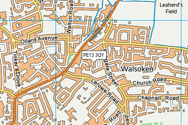 PE13 3QY map - OS VectorMap District (Ordnance Survey) PE13 3QY map - OS VectorMap District (Ordnance Survey)