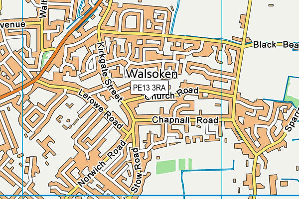 PE13 3RA map - OS VectorMap District (Ordnance Survey) PE13 3RA map - OS VectorMap District (Ordnance Survey)
