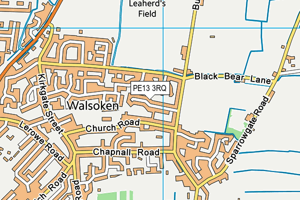 PE13 3RQ map - OS VectorMap District (Ordnance Survey) PE13 3RQ map - OS VectorMap District (Ordnance Survey)